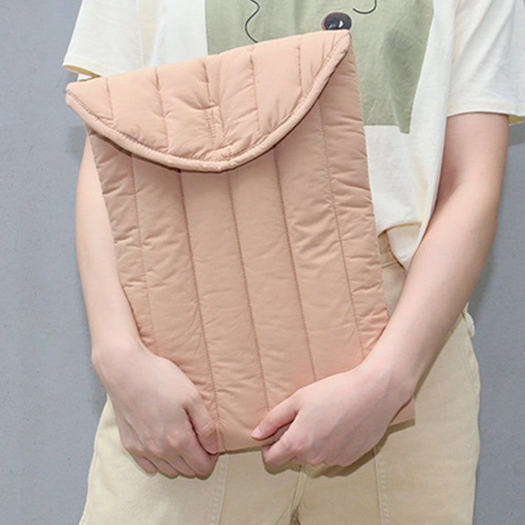9.7-11 inch Flat Cotton Embroidery Inner Bag Lightweight Space Cotton Protective Case(Orange Pink) - 10 - 11 inch by PMC TechLife | Online Shopping South Africa | PMC TechLife | Buy Now Pay Later Mobicred