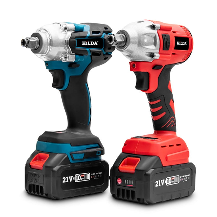 HILDA Motorized Wrenches Lithium Repair Parts With 22mm Socket, US Plug, Model: Blue With 1 Battery+1 Charger(3000mAh) - Screws by HILDA | Online Shopping South Africa | PMC Jewellery | Buy Now Pay Later Mobicred