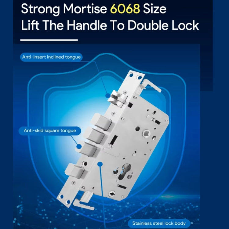 A60 Smart Fingerprint Password Door Lock With Doorbell, Spec: Basic Version Gray - Door Lock by PMc TechLife | Online Shopping South Africa | PMc TechLife | Buy Now Pay Later Mobicred