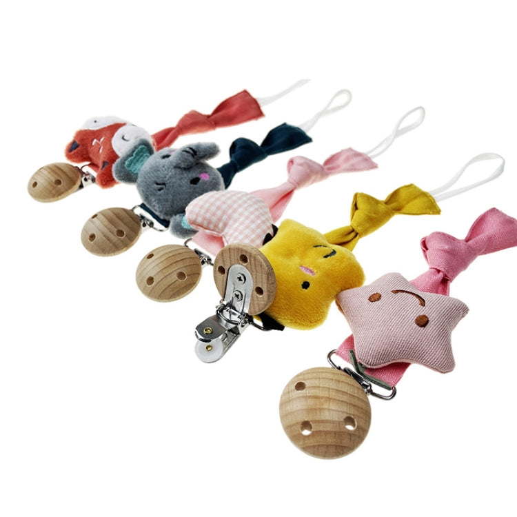 Animal Head Pacifier Chain Newborn Pacifier Clip, Style: Pink Stars - Cups & Silicone Nipple by PMC Jewellery | Online Shopping South Africa | PMC Jewellery | Buy Now Pay Later Mobicred