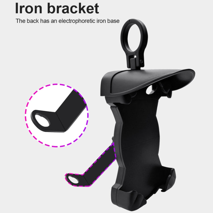 Motorcycle Sunshade Rainproof Mobile Phone Holder, Shape: Charging Handlebar Holder 5V-2A - Holder by PMC TechLife | Online Shopping South Africa | PMC TechLife | Buy Now Pay Later Mobicred