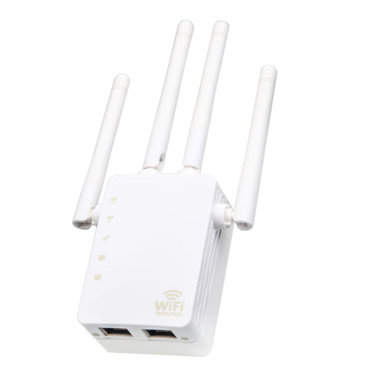 5G/2.4G 1200Mbps WiFi Range Extender WiFi Repeater With 2 Ethernet Ports US Plug White - Broadband Amplifiers by PMC Jewellery | Online Shopping South Africa | PMC Jewellery | Buy Now Pay Later Mobicred