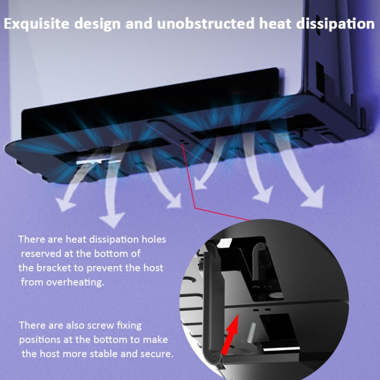 For PS5 Console iplay Wall-mounted Bracket Can Store Controllers/VR Glasses/Headphones(Black) - free shipping - PMC TechLife - Order now!