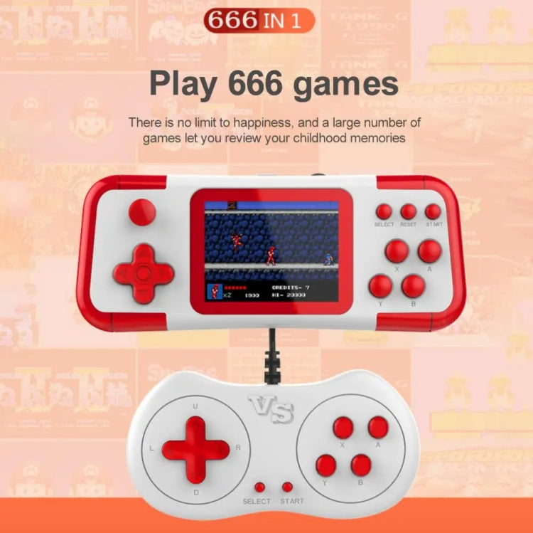 A12 3.0-Inch HD Colorful Screen Retro Handheld Game Console With 666 Built-In Games, Model: Single White Red - Pocket Console by PMC Jewellery | Online Shopping South Africa | PMC Jewellery | Buy Now Pay Later Mobicred