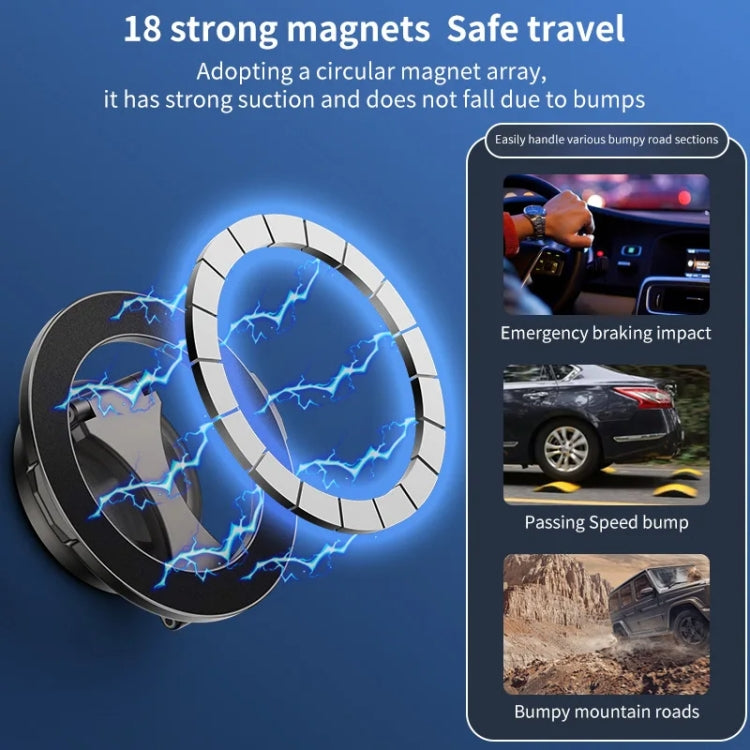 Car Magsafe Magnetic Folding Navigation Phone Holder(Black) - Car Holders by PMC Jewellery | Online Shopping South Africa | PMC Jewellery | Buy Now Pay Later Mobicred