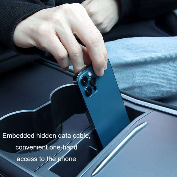 For Tesla Model 3/Y Mobile Phone Storage Box(Black) - Stowing Tidying by PMC TechLife | Online Shopping South Africa | PMC TechLife | Buy Now Pay Later Mobicred