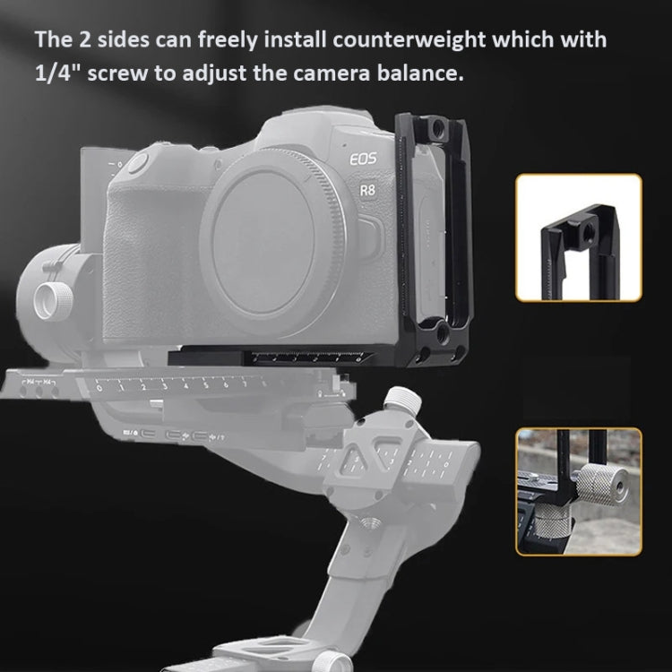 Universal Camera L Shape Bracket Quick Release Plate for Camera RSC2 / RS3 Stabilizers, Spec: L-450 Black - L-Bracket by PMC TechLife | Online Shopping South Africa | PMC TechLife | Buy Now Pay Later Mobicred
