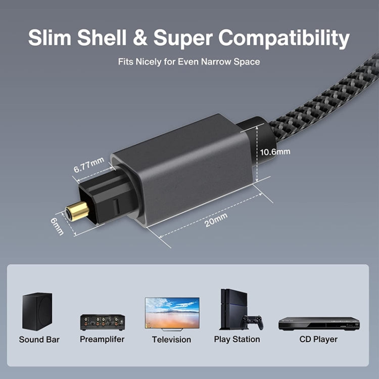 2m Digital Optical Audio Output/Input Cable Compatible With SPDIF5.1/7.1 OD5.0MM(Black) - Audio Optical Cables by PMC Jewellery | Online Shopping South Africa | PMC Jewellery