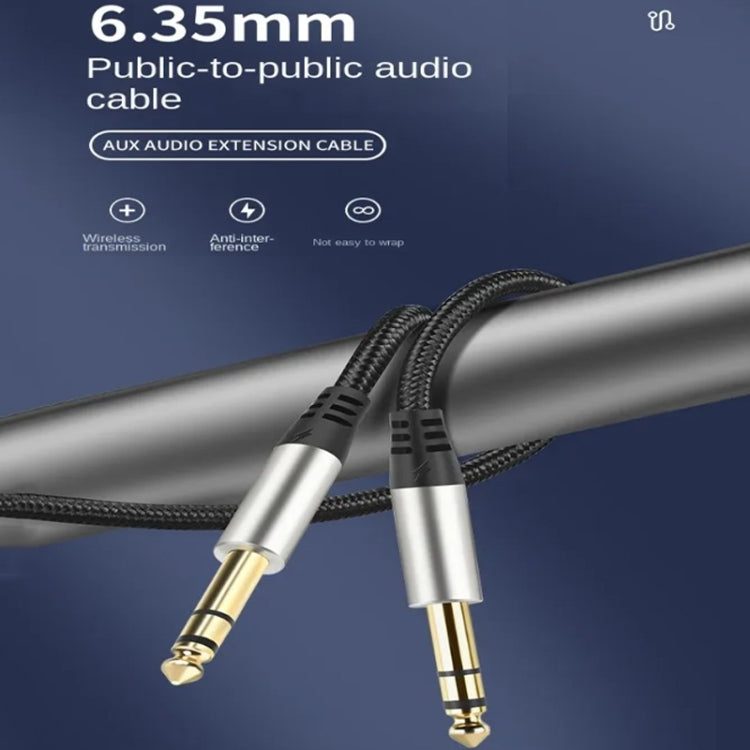 10m Audio Mixing Console Amplifier Drum Connection Cable 6.35MM Male To Male Audio Cable 28AWG OD4.0MM(Silver) - Microphone Audio Cable & Connector by PMC Jewellery | Online Shopping South Africa | PMC Jewellery | Buy Now Pay Later Mobicred