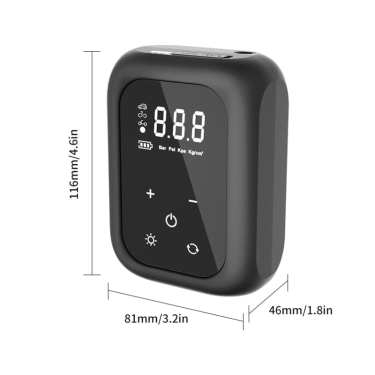 Multifunctional Portable Car Electric Wireless Tire Inflator Pump(Touch Screen Button) - Inflatable Pump by PMC TechLife | Online Shopping South Africa | PMC TechLife