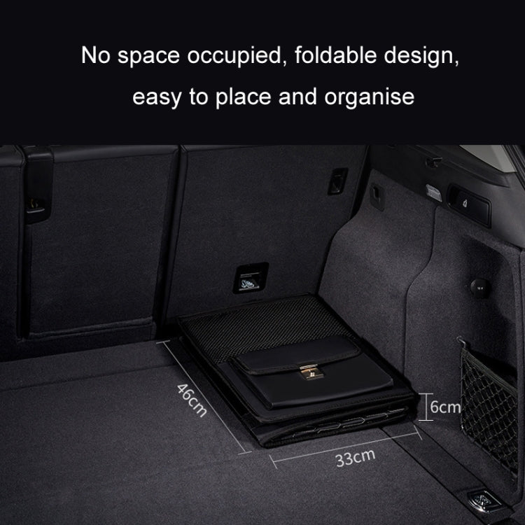 Car Multi-function Leather Trunk Foldable Storage Box(Black) - Stowing Tidying by PMC Jewellery | Online Shopping South Africa | PMC Jewellery | Buy Now Pay Later Mobicred