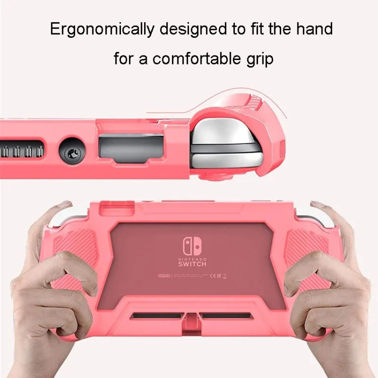 For Nintendo Switch Lite Full Cover Protective Shell TPU Console Case(Pink) - Cases by PMC Jewellery | Online Shopping South Africa | PMC Jewellery | Buy Now Pay Later Mobicred