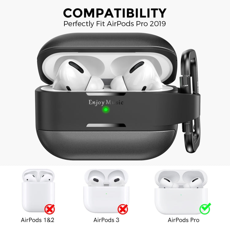 AhaStyle WG75-PRO For AirPods Pro Split TPU+Aluminum Alloy Combination Protective Cover(Gray) - For AirPods Pro by AhaStyle | Online Shopping South Africa | PMC Jewellery | Buy Now Pay Later Mobicred