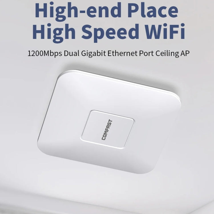 COMFAST  CF-E455AC 1200Mbps 2.4G/5.8G Ceiling AP  WiFi Repeater/Router With Dual Gigabit Ethernet Port，EU Plug - Wireless Routers by COMFAST | Online Shopping South Africa | PMC Jewellery | Buy Now Pay Later Mobicred