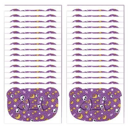 30pcs/pack Cartoon Bear O-shaped Breathable Soft Prevent Mouth Open Sticker, Size: Large(Purple) - Corrector by PMC Jewellery | Online Shopping South Africa | PMC Jewellery