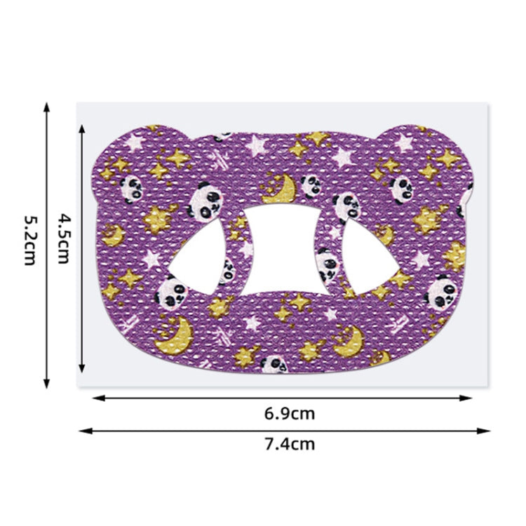 30pcs/pack Cartoon Bear O-shaped Breathable Soft Prevent Mouth Open Sticker, Size: Large(Purple) - Corrector by PMC Jewellery | Online Shopping South Africa | PMC Jewellery