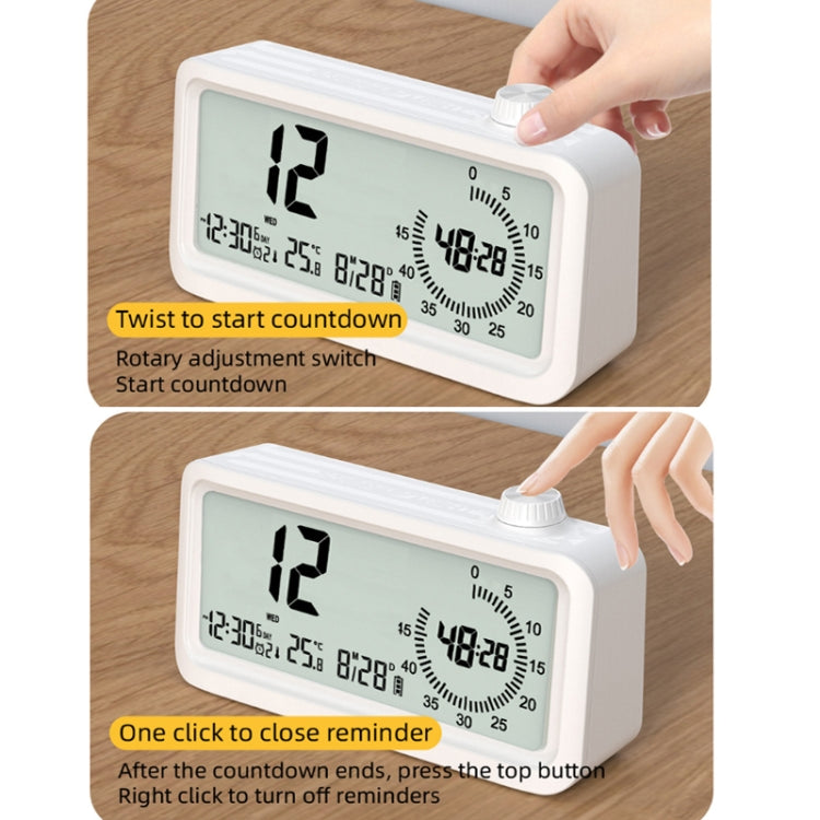 Visual Timer Alarm Clock Dual Display LCD Time Reminder(Black) - Alarm Clocks by PMc TechLife | Online Shopping South Africa | PMc TechLife | Buy Now Pay Later Mobicred