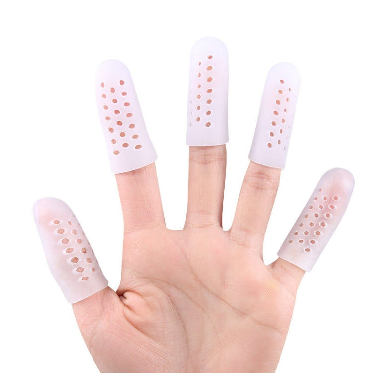 1pair Breathable Perforated Toe Protectors Anti Wear Sleeves, Size: M(White) - Corrector by PMC Jewellery | Online Shopping South Africa | PMC Jewellery