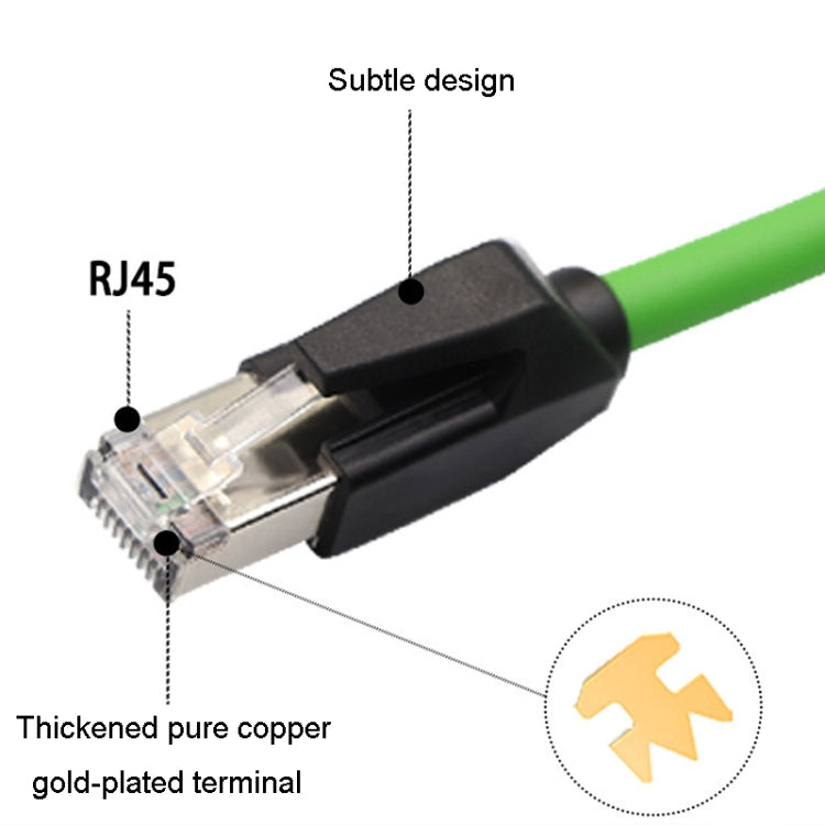 25m CAT6 Double Shielded Gigabit Industrial Cable Vibration-Resistant And Highly Flexible Drag Chain Cable - Lan Cable and Tools by PMC TechLife | Online Shopping South Africa | PMC TechLife