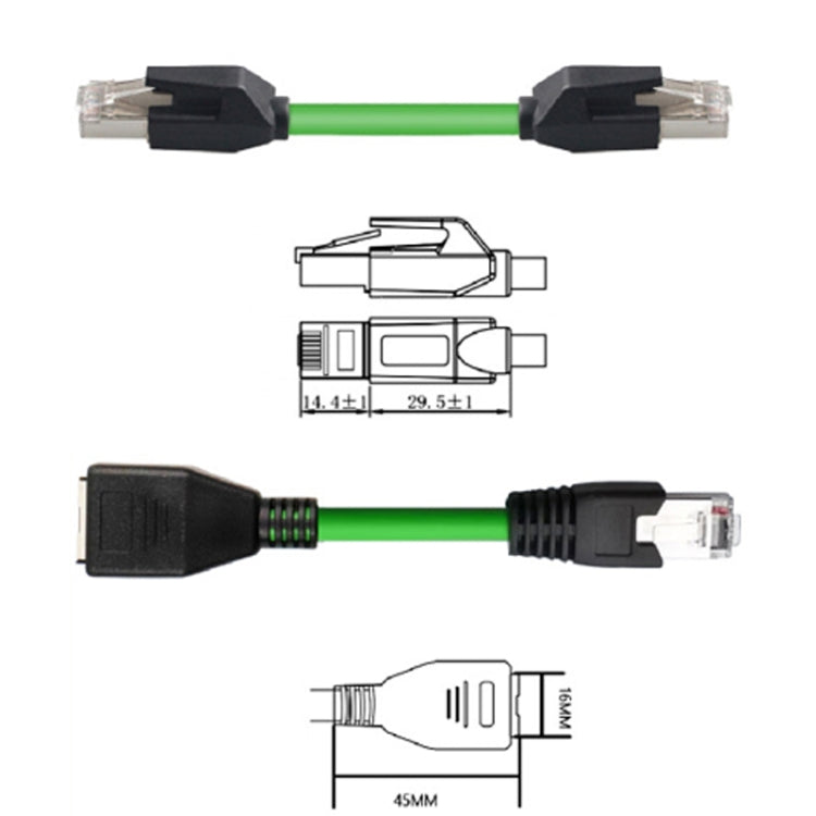25m CAT6 Double Shielded Gigabit Industrial Cable Vibration-Resistant And Highly Flexible Drag Chain Cable - Lan Cable and Tools by PMC TechLife | Online Shopping South Africa | PMC TechLife