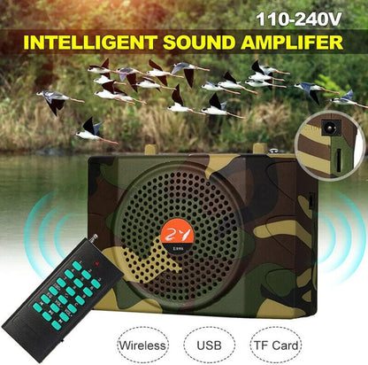 25W  Bluetooth Voice Amplifier Bird Hunting Speaker Supports USB/TF/FM 1000m Remote Control US Plug(Camouflage) - Midrange Speaker & Frequency Divider by PMC Jewellery | Online Shopping South Africa | PMC Jewellery | Buy Now Pay Later Mobicred