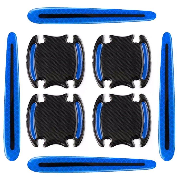 8pcs/set Car Door Handle Rearview Mirror Safety Warning Protective Reflective Sticker, Color: Blue - Warning Sticker by PMC TechLife | Online Shopping South Africa | PMC TechLife | Buy Now Pay Later Mobicred