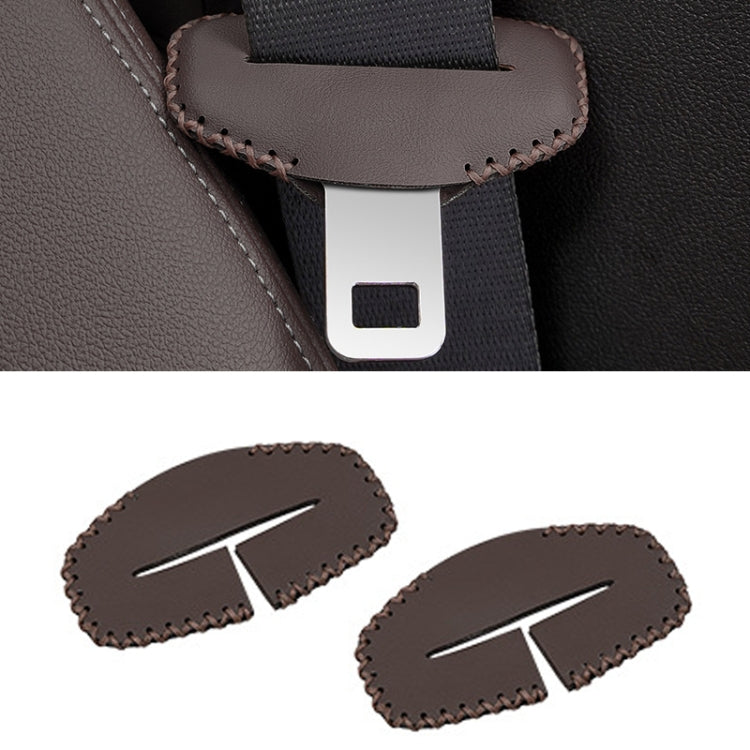 For BMW 1pair Seatbelt Insert Protector Bumper Belt Chuck Decoration(Brown) - Seat Belts & Padding by PMC TechLife | Online Shopping South Africa | PMC TechLife | Buy Now Pay Later Mobicred