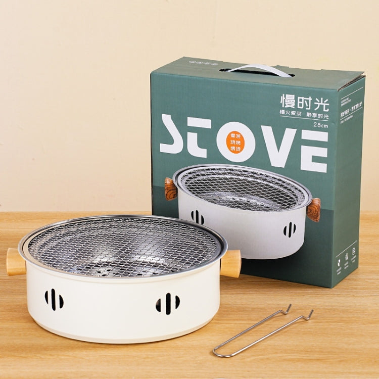 Charcoal Grill Stainless Steel Outdoor Camping Cooking Tea Around The Stove Barbecue Stove, Spec: Style B - Cookwares & Tablewares by PMC Jewellery | Online Shopping South Africa | PMC Jewellery