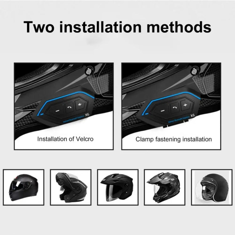 X6 Helmet Bluetooth Headset Wireless Waterproof Moto Handsfree Stereo Headphone(Soft Line Wheat) - Motorcycle Walkie Talkie by PMC Jewellery | Online Shopping South Africa | PMC Jewellery | Buy Now Pay Later Mobicred