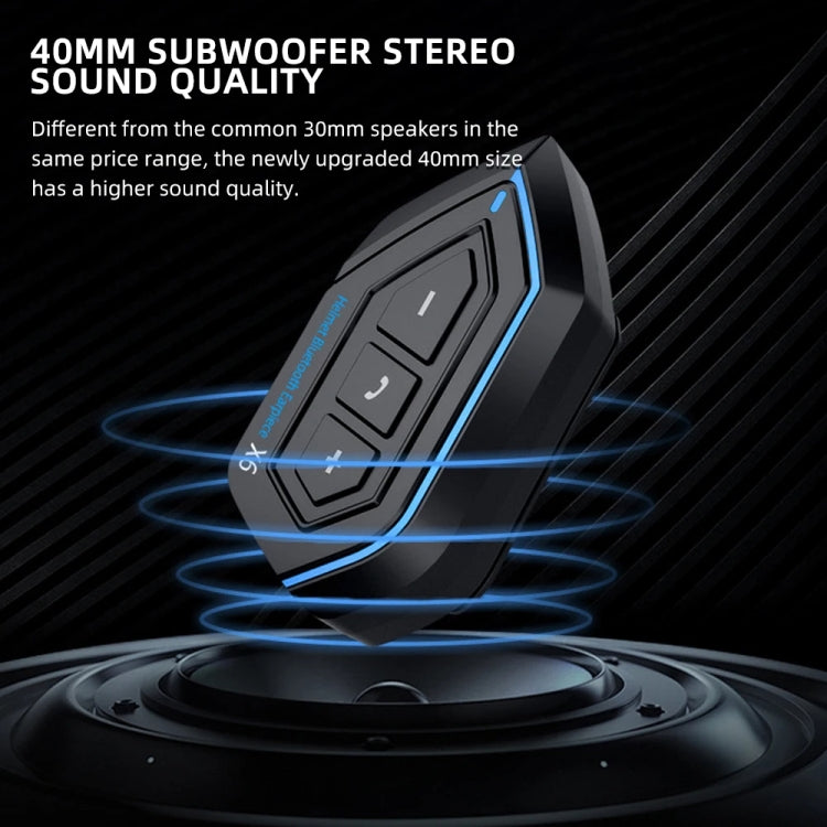 X6 Helmet Bluetooth Headset Wireless Waterproof Moto Handsfree Stereo Headphone(Soft Line Wheat) - Motorcycle Walkie Talkie by PMC TechLife | Online Shopping South Africa | PMC TechLife | Buy Now Pay Later Mobicred