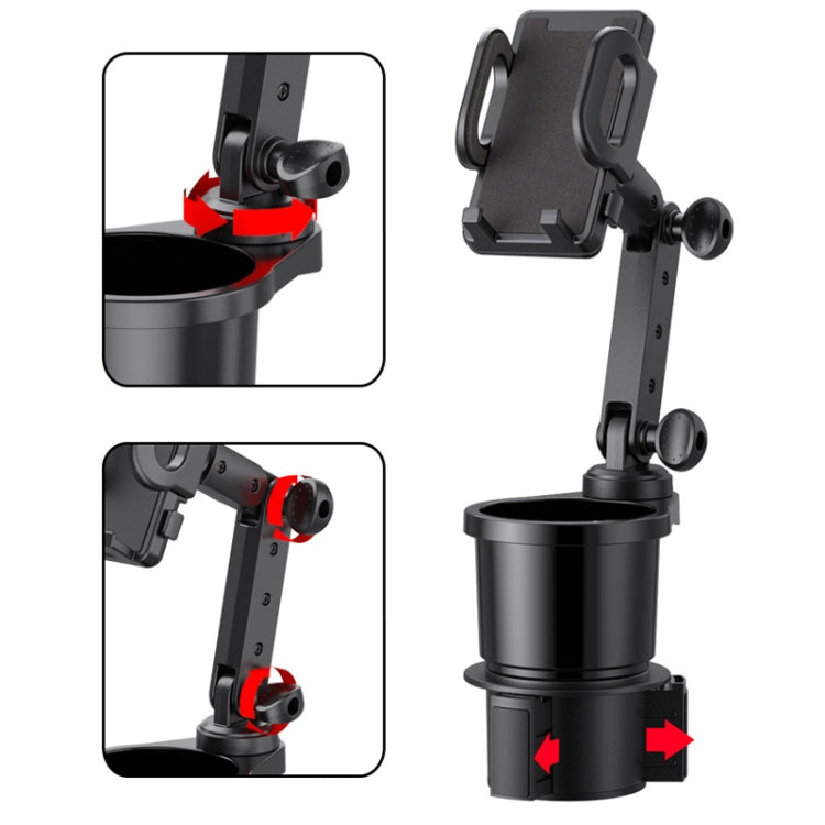 2 in 1 Car Mobile Phone Holder Multifunctional Water Cup Beverage Holder(SD-1055) - Car Drink Holders by PMC TechLife | Online Shopping South Africa | PMC TechLife | Buy Now Pay Later Mobicred