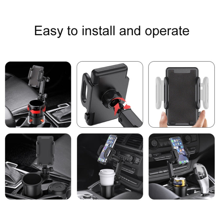 2 in 1 Car Mobile Phone Holder Multifunctional Water Cup Beverage Holder(SD-1055) - Car Drink Holders by PMC TechLife | Online Shopping South Africa | PMC TechLife | Buy Now Pay Later Mobicred