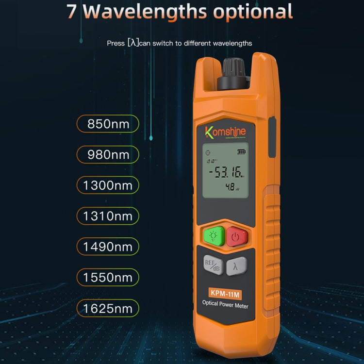 Komshine High Precision Optical Power Meter Mini Fiber Optic Light Attenuation Tester With LED, Specification: A-L/-70dBM to +6DBM - Fiber Optic Test Pen by Komshine | Online Shopping South Africa | PMC Jewellery | Buy Now Pay Later Mobicred