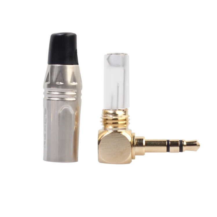 Zinc Alloy L-Shaped 90 Degree 3.5mm Stereo Headset Wire Welding Plug - Audio Adapter by PMC TechLife | Online Shopping South Africa | PMC TechLife