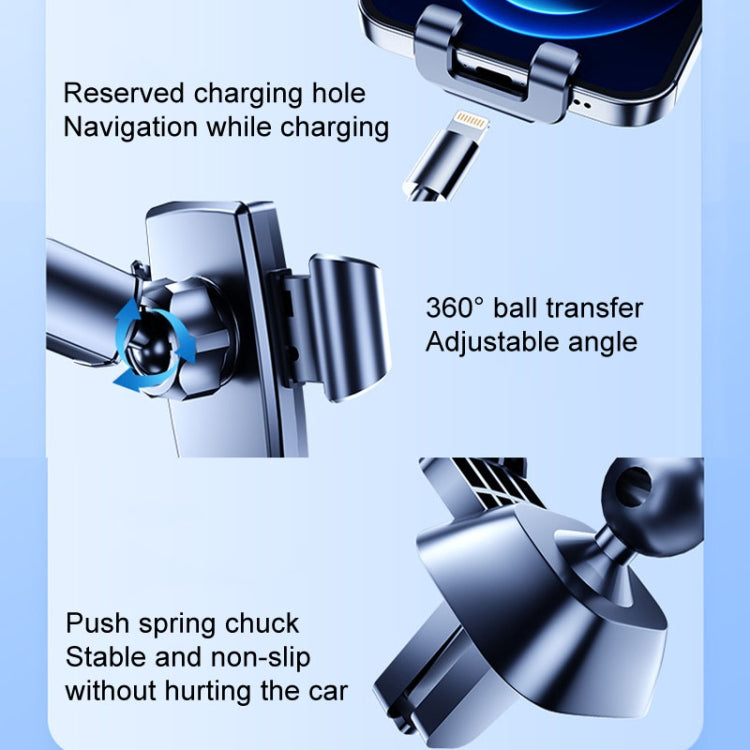 SHUNWEI SD-1132B Car Phone Suction Cup + Air Vent Holder Gravity Sensing Support Bracket(Blue) - Car Holders by SHUNWEI | Online Shopping South Africa | PMC Jewellery | Buy Now Pay Later Mobicred