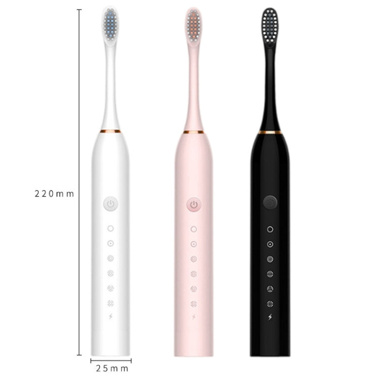 Rechargeable Ultrasonic Soft Bristle Electrical Toothbrushes Flosser 6 Gear With 4 Brushes(Pink) - Toothbrushes by PMC Jewellery | Online Shopping South Africa | PMC Jewellery | Buy Now Pay Later Mobicred