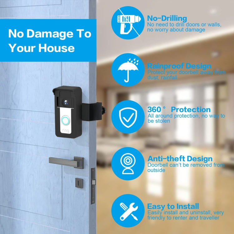 For Blink / Google Ring Doorbell Device Universal Door Overhead Bracket Anti-theft Adjustable - free shipping - PMC TechLife - Order now!