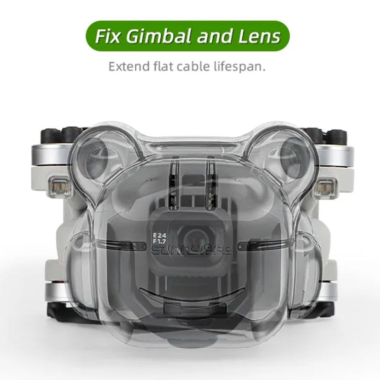 Sunnylife N4P-G710 For DJI Mini 4 Pro Integrated Gimbal Protector Camera Lens Cover Dust-proof Cap(Transparent Gray) - Lens Hood by Sunnylife | Online Shopping South Africa | PMC Jewellery | Buy Now Pay Later Mobicred