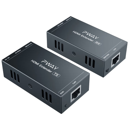 PWAY 165ft/50m HDMI To RJ45 Network Port 1080P Lossless Transmission Extender(Transmitter+Receiver) - Amplifier by PWAY | Online Shopping South Africa | PMC Jewellery | Buy Now Pay Later Mobicred