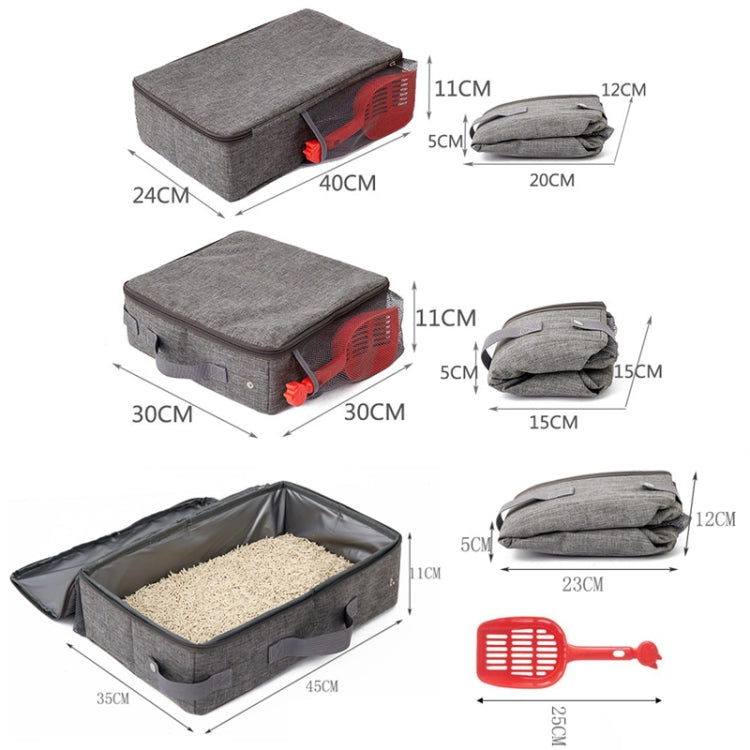 35x45cm Foldable Oxford Cloth Portable Cat Litter Box Pet Bag - Wash Litter Tray by PMC TechLife | Online Shopping South Africa | PMC TechLife