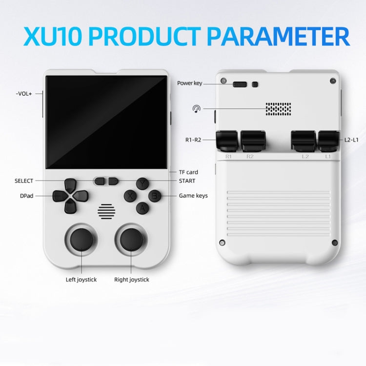 AMPOWN XU10 Handheld Game Console 3.5-Inch IPS Screen Linux System Portable Video Arcade 128G(Grey) - free shipping - PMC Jewellery - Order now!