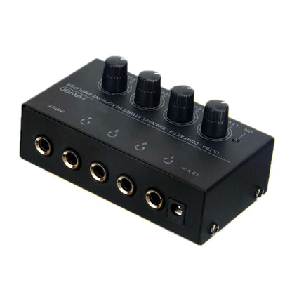 Recording Studio Four-way Headphone Amplifier Mixer Monitoring Multi-channel Amplifier, US Plug -  by PMC Jewellery | Online Shopping South Africa | PMC Jewellery | Buy Now Pay Later Mobicred