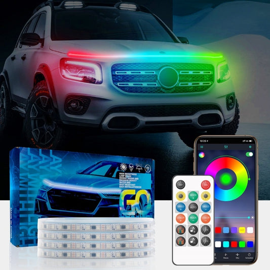 Car LED Streamer Phantom Running Lights Voice-Controlled Rhythmic Atmosphere Light With Turn Signals, Length: G15F 1.5m APP+RF - Running Lights by PMC Jewellery | Online Shopping South Africa | PMC Jewellery | Buy Now Pay Later Mobicred