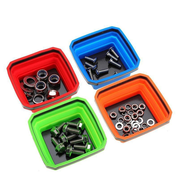 Square Silicone Foldable Magnetic Parts Tray For Small Parts And Tools(Green) - Storage Bags & Boxes by PMC TechLife | Online Shopping South Africa | PMC TechLife | Buy Now Pay Later Mobicred