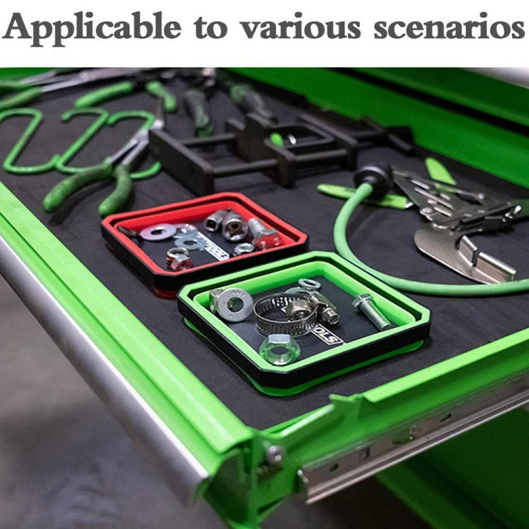 Square Silicone Foldable Magnetic Parts Tray For Small Parts And Tools(Green) - Storage Bags & Boxes by PMC TechLife | Online Shopping South Africa | PMC TechLife | Buy Now Pay Later Mobicred