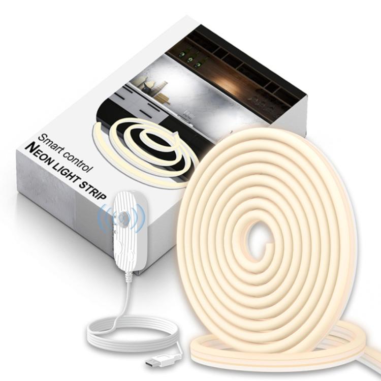 2m LED Body Sensor Flexible Light Strip Smart Sensor USB Light Strip(Warm White) - Sensor LED Lights by PMC TechLife | Online Shopping South Africa | PMC TechLife | Buy Now Pay Later Mobicred
