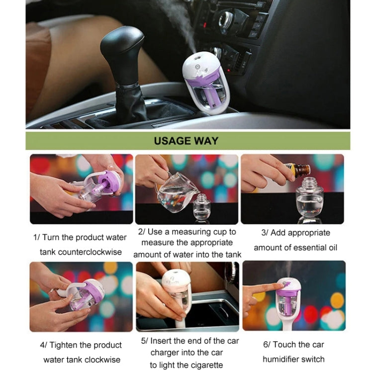 Car Negative Ion Spray Humidifier Aromatherapy Air Purifier(Pink) - Air Purifier by PMC TechLife | Online Shopping South Africa | PMC TechLife | Buy Now Pay Later Mobicred