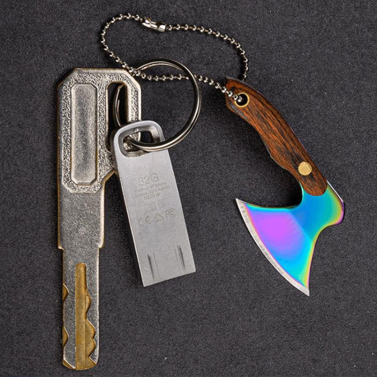 Mini Knife Keychain Portable Removal Express Pendant Accessory With Holster, Model: Axe Gold - Burin &Cutting Knife by PMC TechLife | Online Shopping South Africa | PMC TechLife