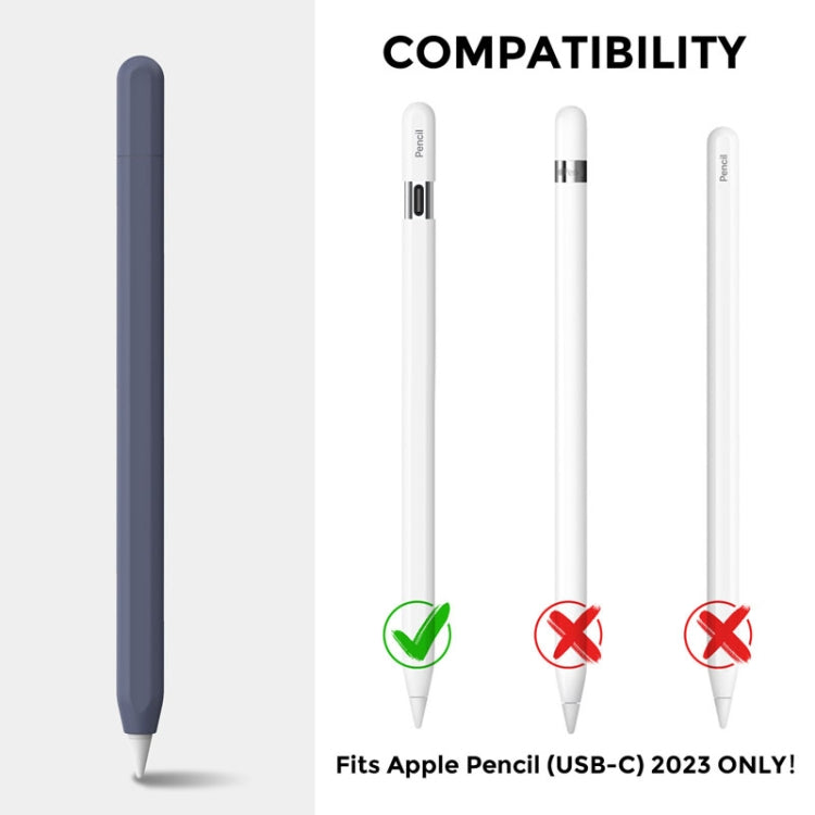 For Apple Pencil (USB-C) AhaStyle PT65-3 Silicone Same Color Protective Case(Gray) - Pencil Accessories by AhaStyle | Online Shopping South Africa | PMC Jewellery | Buy Now Pay Later Mobicred