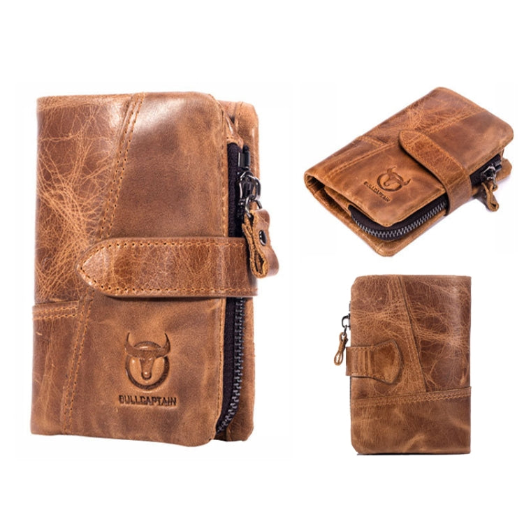 BULL CAPTAIN 01 RFID Anti-theft Multifunctional Cowhide Vertical Detachable Men Wallet(Coffee) - free shipping - PMC TechLife - Order now!